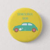 Hippie Homeschool Mama Car Button (Vorderseite)