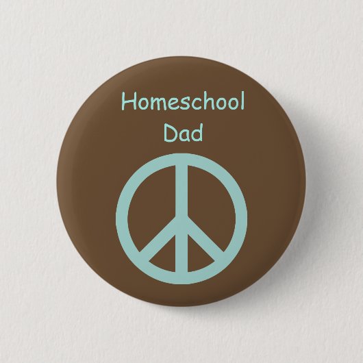 Hippie Homeschool Vater Peace Sign Button (Vorderseite)