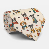 Hippie-Hund-mit-Brille-Illustrationen Krawatte (Gerollt)