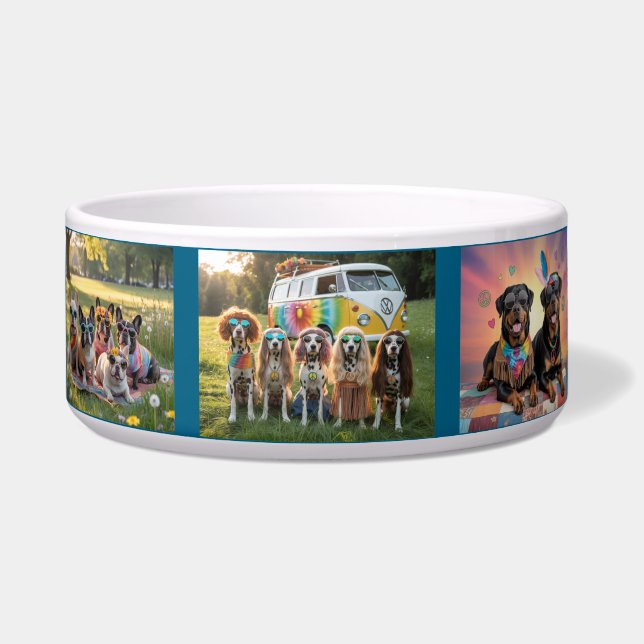 Hippie-Hunde-Schüssel Napf (Vorderseite)
