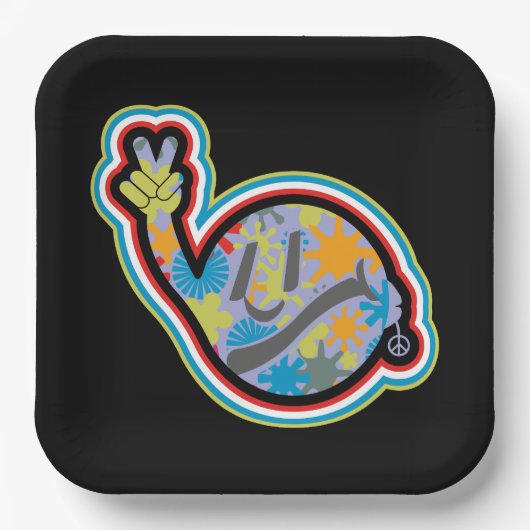 HIPPIE ICON lines ver 2023 BY MASANSER Pappteller (Vorderseite)