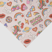 Hippie Icons Muster Seidenpapier (Detail)