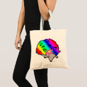 Hippie Igel Rainbow Leinwand Shopper Bag Tragetasche (Vorderseite (Produkt))