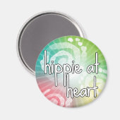 Hippie im Herzen Magnet (Vorderseite/Rückseite)