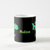 Hippie in Heart Turquoise Art Name Personalisiert Kaffeetasse (Mittel)