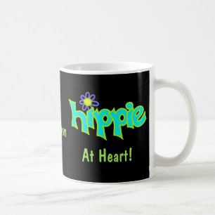 Hippie in Heart Turquoise Art Name Personalisiert Kaffeetasse