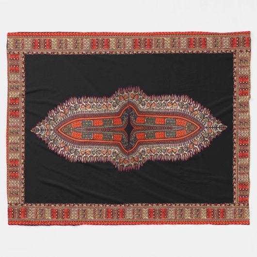 Hippie Indian Style Fleecedecke (Vorderseite (Horizontal))