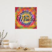 Hippie Inspirational Exponate Miracles Klasse Poster (Küche)