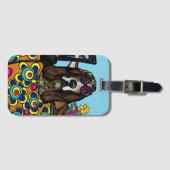 HIPPIE-JAGDHUND GEPÄCKANHÄNGER (Vorderseite (Horizontal))