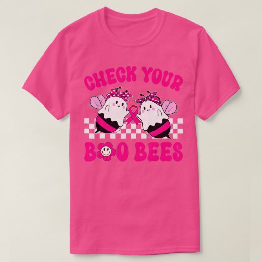 Hippie Karo Ihre Boo-Bienen Brustkrebs Hallowee T-Shirt (Design vorne)