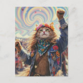 Hippie-Katze Postkarte (Vorderseite)