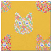 Hippie Katzen des Sommers Stoff (Nahaufnahme)
