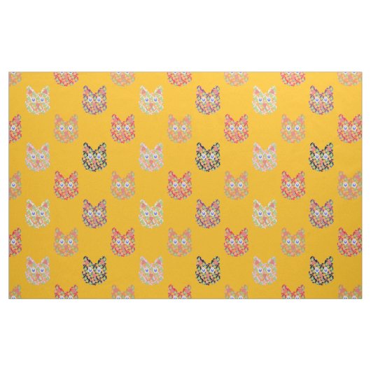 Hippie Katzen des Sommers Stoff (Fat Quarter (45,7 x 55,9 cm))