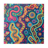 Hippie Keramik Tile Fliese (Vorderseite)