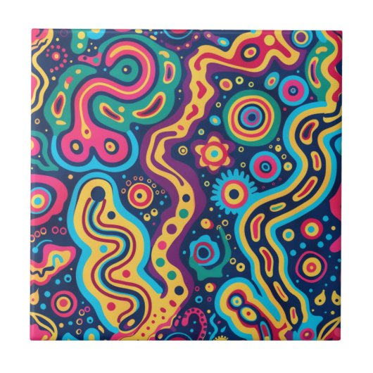 Hippie-Keramikfliese Fliese (Vorderseite)