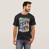 Hippie KINDNESS TAKES COURAGE Retro Stop Bullying T-Shirt (Vorne ganz)