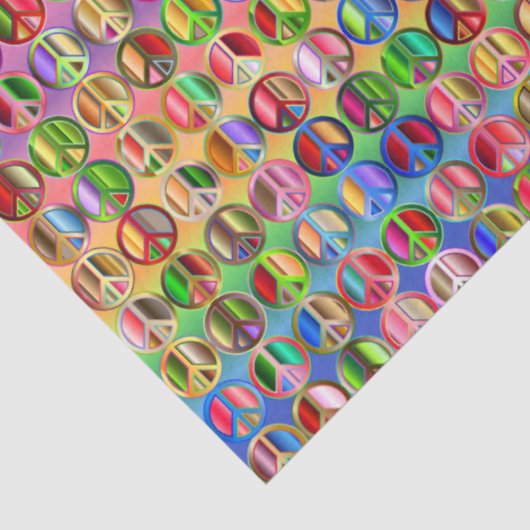 Hippie Krawatte Dye Peace Pattern Decoupage Seidenpapier (Ausschnitt)