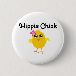 Hippie-Küken 1 Button