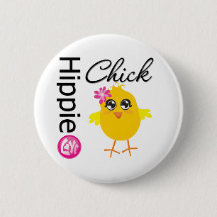 Hippie-Küken 2 Button