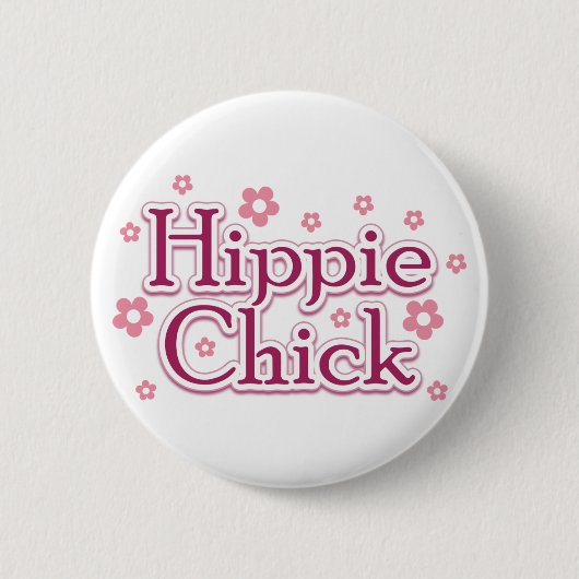Hippie-Küken Button (Vorderseite)