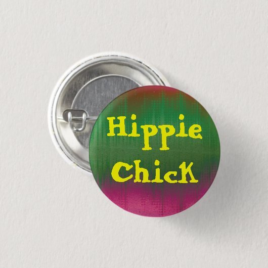 Hippie-Küken-Knopf Button (Vorne & Hinten)
