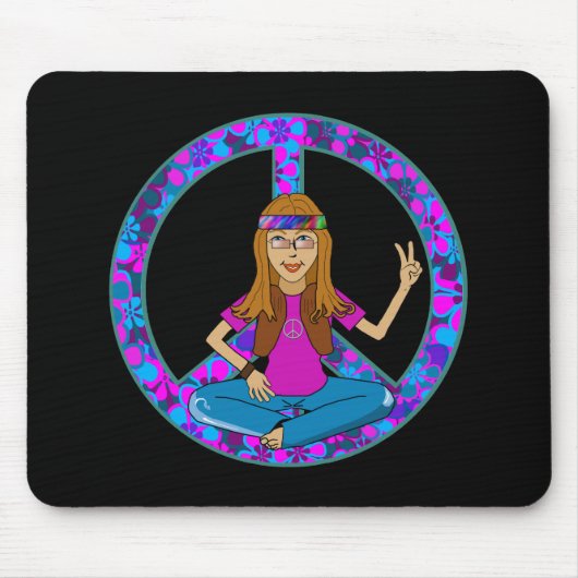 Hippie-Küken Mousepad (Vorne)