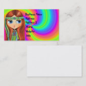 Hippie-Kükensechziger jahre Krawatten-große Visitenkarte (Vorne/Hinten)