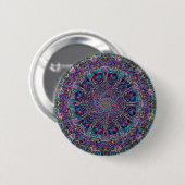 Hippie-Kunst Psychadelic Druck Button (Vorne & Hinten)