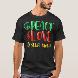 Hippie-Künstler Friedensliebe Sonnenblumen Ästheti T-Shirt