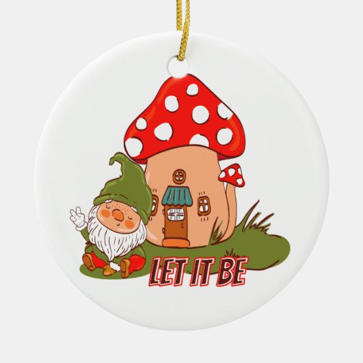 Hippie Lasse es wird genome Keramik Ornament (Vorne)