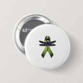 Hippie Libelle Grüne Schleife Zerebralparese bewus Button (Vorne & Hinten)
