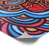 Hippie Liebe Akrylic Art Poster (Ecke)