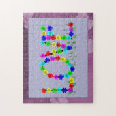 Hippie-Liebe-Blumen Puzzle (Vertikal)