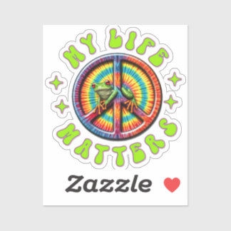 Hippie Liebe Frieden Leben Zählt Custom  Aufkleber