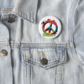 Hippie Liebe Frieden Leben Zählt Custom  Button (Beispiel)