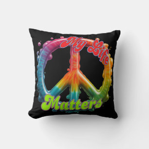 Hippie Liebe Frieden Leben Zählt Custom Kissen