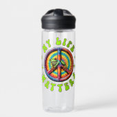 Hippie Liebe Frieden Leben Zählt Custom  Trinkflasche (Vorderseite)