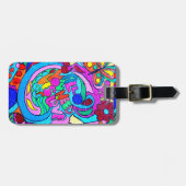 Hippie-Liebe im Stil der 70er Jahre Thunder_Cove Gepäckanhänger (Vorderseite horizontal)