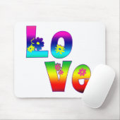 Hippie LIEBE Mousepad (Mit Mouse)