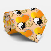 Hippie Liebe und Peace Logo-Krawatte Krawatte (Gerollt)