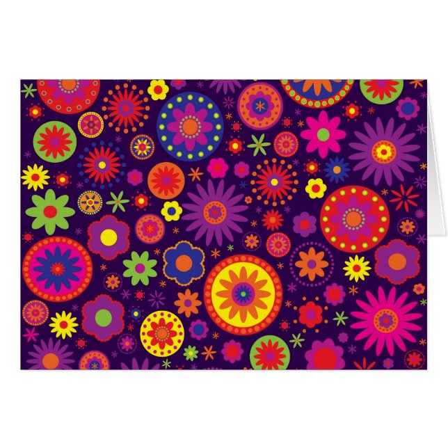 Hippie-lila Regenbogen-Blumen (Vorderseite (Horizontal))
