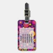 Hippie-lila Regenbogen-Blumen Gepäckanhänger (Vorderseite vertikal)