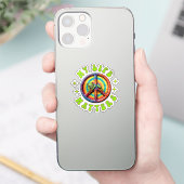 Hippie Love Peace Life Matters Custom Aufkleber (Telefon)