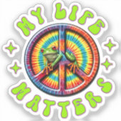 Hippie Love Peace Life Matters Custom  Aufkleber (Vorderseite)