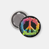 Hippie Love Peace Life Matters Custom Magnet (Vorderseite/Rückseite)