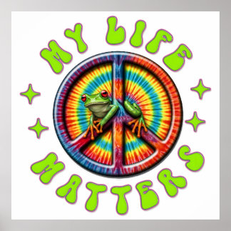 Hippie Love Peace Life Matters Custom Poster