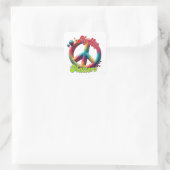 Hippie Love Peace Life Matters Custom Quadratischer Aufkleber (Tasche)