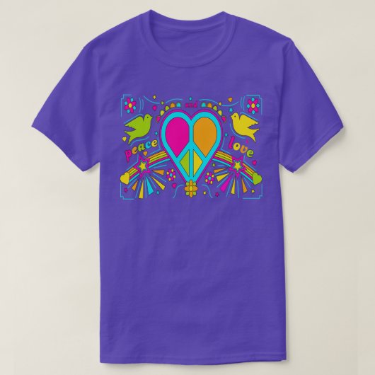 Hippie-Loveheart 28 T-Shirt (Design vorne)