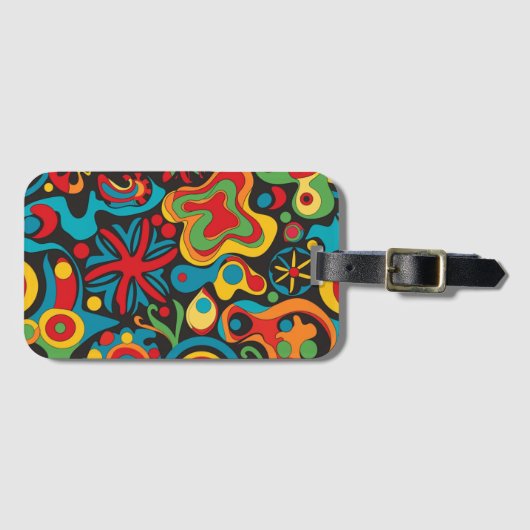 Hippie Luggage Tag Gepäckanhänger (Vorderseite (Horizontal))