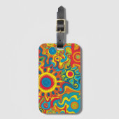 Hippie Luggage Tag Gepäckanhänger (Vorderseite Vertikal)